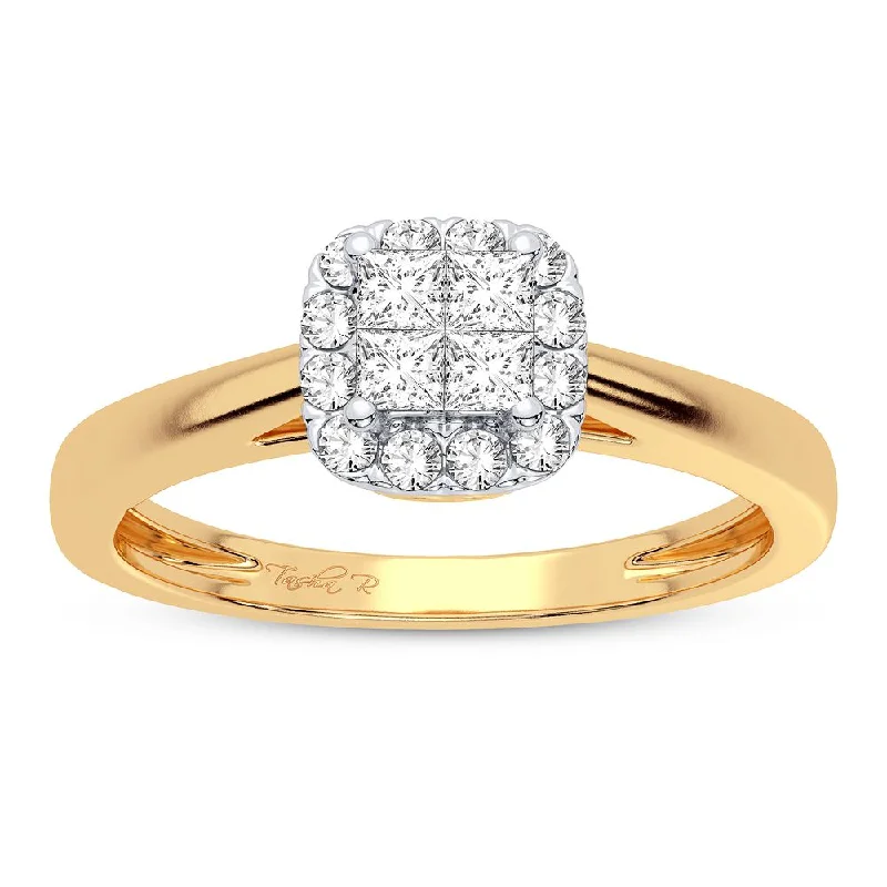 Gorgeous Wedding Band with Diamonds-14K 0.25CT Diamond Ring