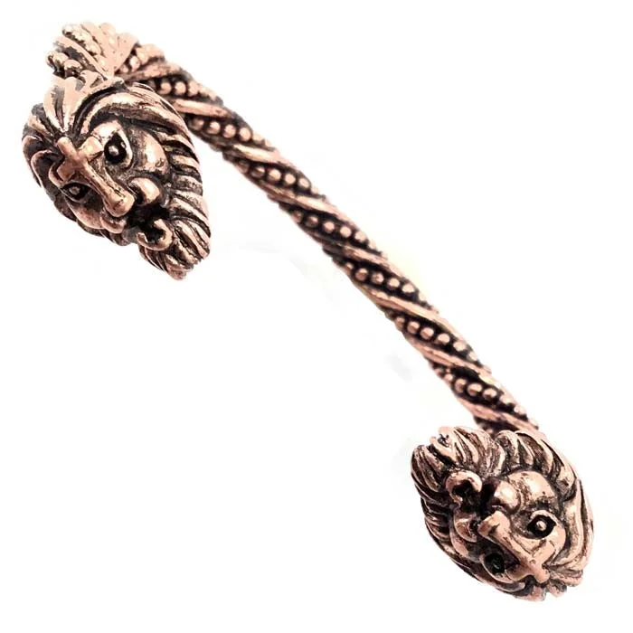 Elegant Pearl Bracelet-Vikings Lion Bangle Copper