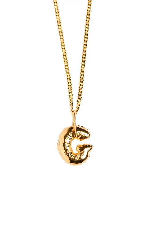 Bridal Pendant Necklace-Letter G Gold Plated Necklace