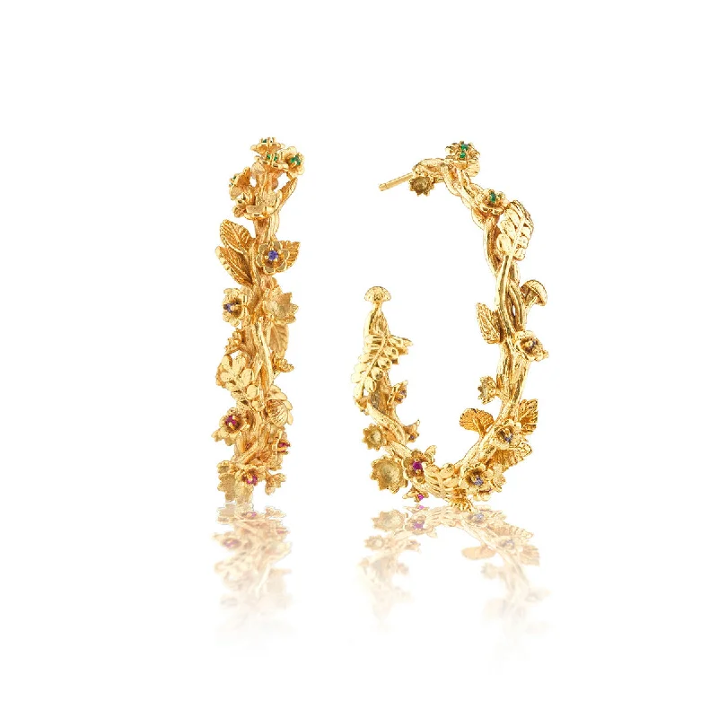 Retro Earrings for Women-Meadow Grande Hoop Earrings - Gold