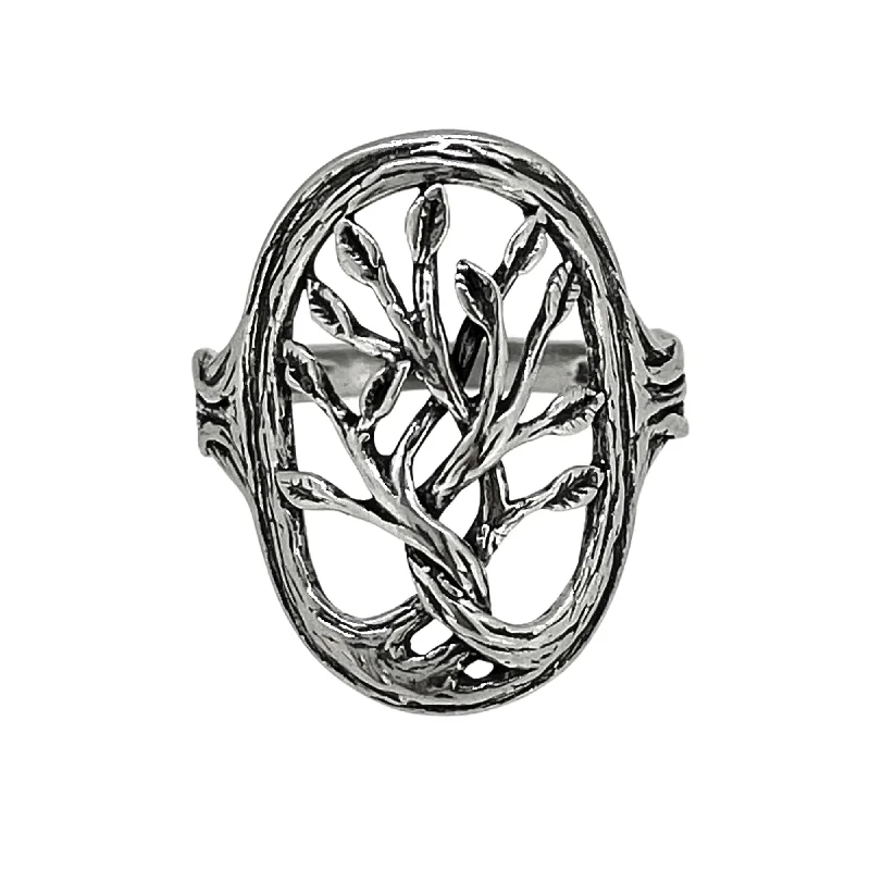 Antique Style Engagement Ring-Tree of life Ring R9159